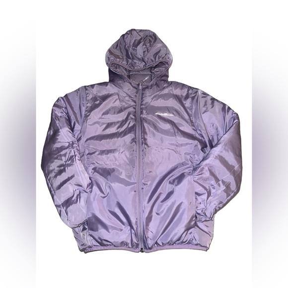Eddie Bauer Girls Reversible Lavender Hombre Puffer Jacket size M (8-9) - Picture 4 of 8